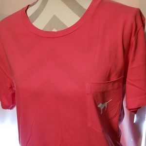 NWOT, VINTAGE VS PINK T SHIRT,W/CHEST POCKET